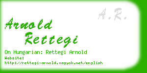 arnold rettegi business card